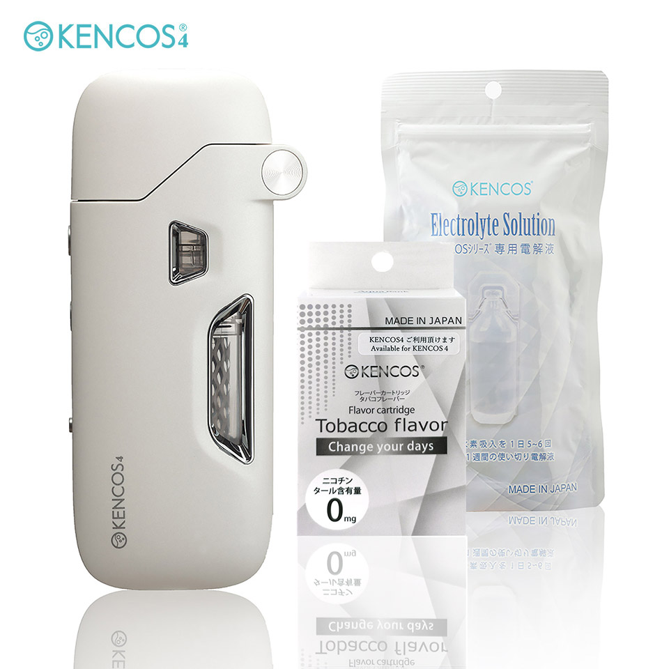 KENCOS4 3点セット ホワイト (本体+電解液+タバコフレーバー