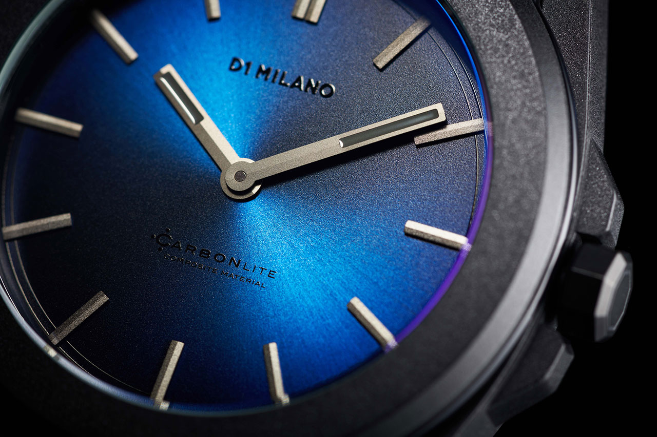 carbonlite-dial D1 MILANO CARBONLITE BLUE