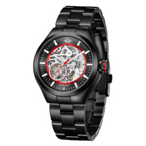 MINI オートマティックウォッチ ブラック/レッド 161809A SSブレスレット