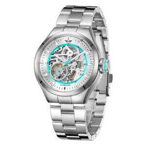 MINI オートマティックウォッチ シルバー/ライトブルー 161823A SSブレスレット