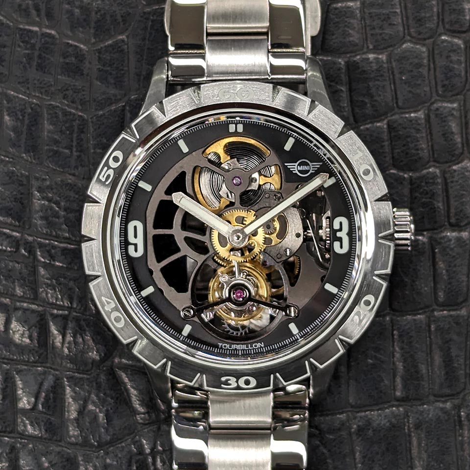 MINI スケルトントゥールビヨン MST-1 シルバー / SSブレスレット