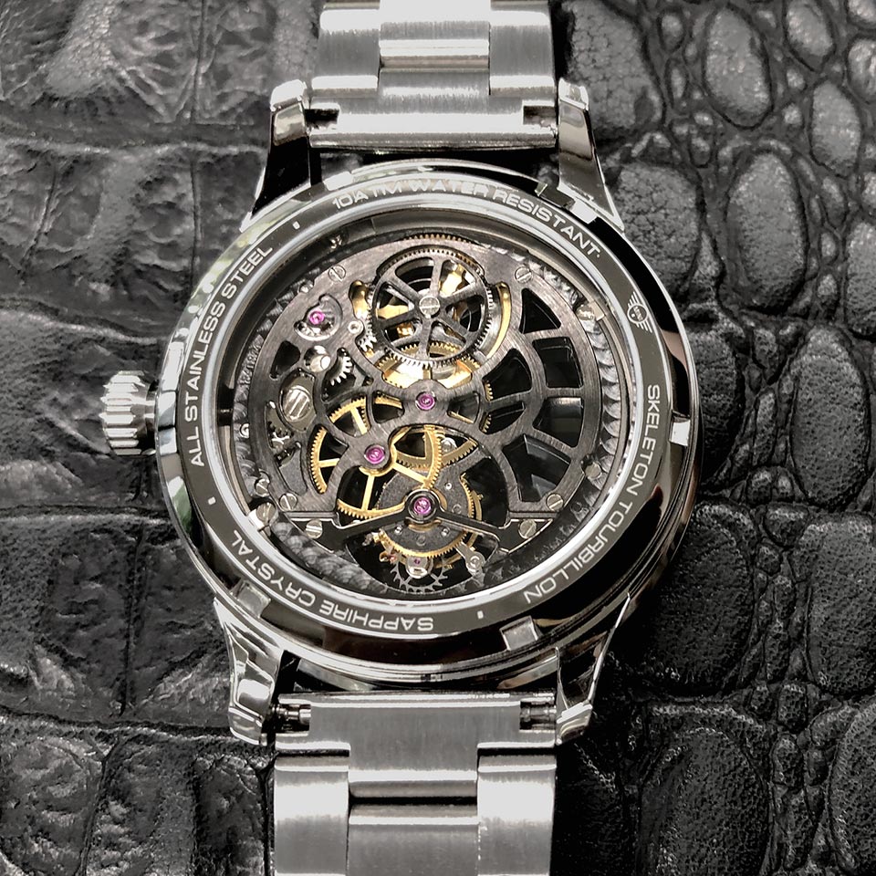 MINI スケルトントゥールビヨン MST-1 シルバー / SSブレスレット