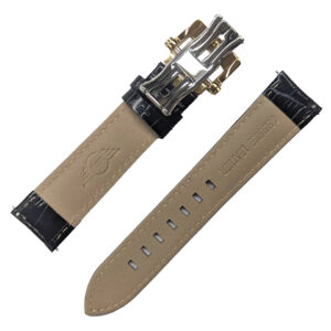 MINI レザーベルト 20mm ブラック/ゴールド 裏