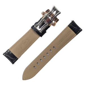 MINI レザーベルト 20mm ブラック/ローズゴールド 裏