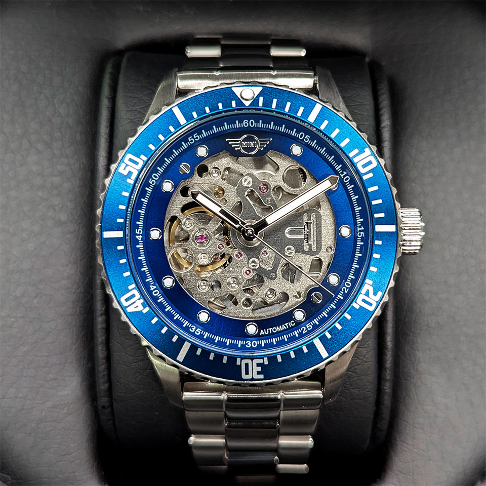 MINI オートマティックウォッチ MA-3 162303 ブルー/シルバー SS