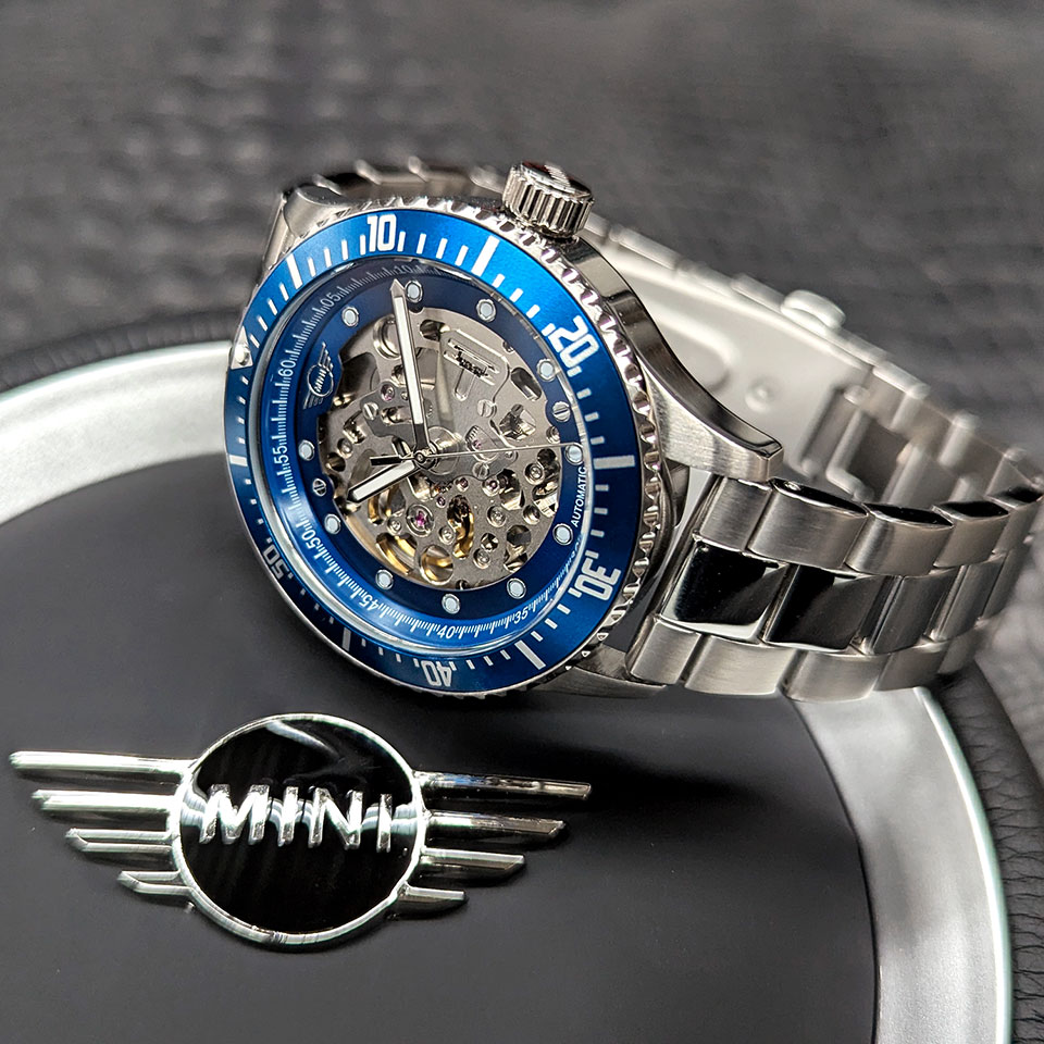 MINI オートマティックウォッチ MA-3 162303 ブルー/シルバー SS