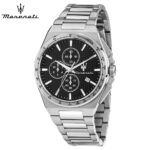 マセラティ ウォッチ メンズ腕時計 ベロチタ スリム クロノ ブラック/シルバー R8873653004