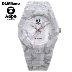 D1 Milano × AAPE BY A BATHING APE PCBJAAPE1 GRAY CAMO